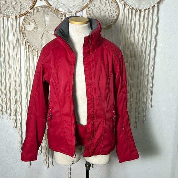 NILS Red Snowboarding Ski Winter Jacket Size 6 - Picture 3 of 16